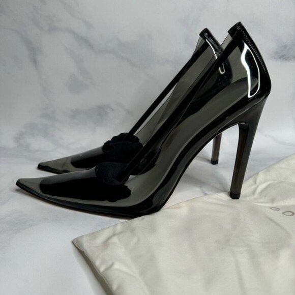 Good American Cinder-F*CKING-RELLA Pump In Light Smoke Size 10 - Picture 5 of 10